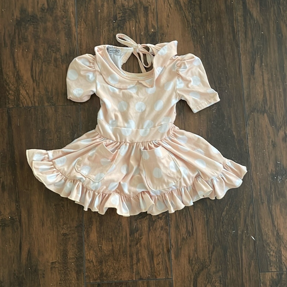 Polka dot flowy dress
